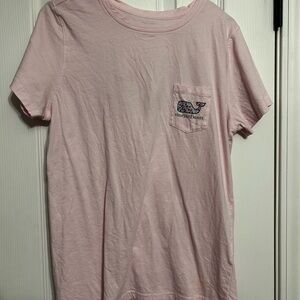 Vineyard Vines Light Pink Tee with Patterned Whale